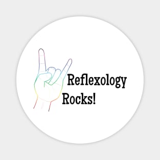 Reflexology Rocks (black text) Magnet